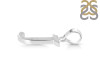 Plain Silver Alphabet J Pendant PS-RDA-114.
