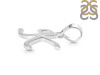 Plain Silver Alphabet K Pendant PS-RDA-115.