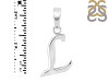 Plain Silver Alphabet L Pendant PS-RDA-116.