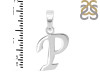 Plain Silver Alphabet P Pendant PS-RDA-120.