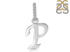 Plain Silver Alphabet P Pendant PS-RDA-146.