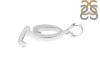 Plain Silver Alphabet Q Pendant PS-RDA-121.