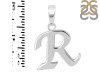 Plain Silver Alphabet R Pendant PS-RDA-122.
