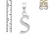 Plain Silver Alphabet S Pendant PS-RDA-123.