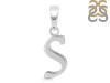 Plain Silver Alphabet S Pendant PS-RDA-123.