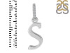 Plain Silver Alphabet S Pendant PS-RDA-149.