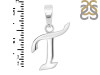 Plain Silver Alphabet T Pendant PS-RDA-124.