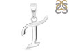 Plain Silver Alphabet T Pendant PS-RDA-124.
