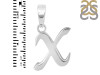 Plain Silver Alphabet X Pendant PS-RDA-128.
