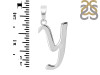 Plain Silver Alphabet Y Pendant PS-RDA-129.