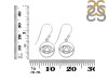 Brow Chakra Plain Silver Earring PS-RDE-535.