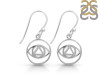 Brow Chakra Plain Silver Earring PS-RDE-535.