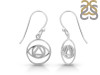 Brow Chakra Plain Silver Earring PS-RDE-535.
