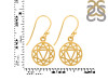 Solar Plexus Chakra Plain Silver Earring PS-RDE-538.