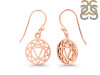 Solar Plexus Chakra Plain Silver Earring PS-RDE-538.