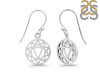 Solar Plexus Chakra Plain Silver Earring PS-RDE-538.