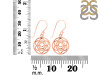 Sacral Chakra Plain Silver Earring PS-RDE-539.