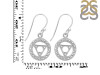 Throat Chakra Plain Silver Earring PS-RDE-540.