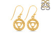 Throat Chakra Plain Silver Earring PS-RDE-540.