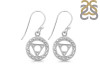 Throat Chakra Plain Silver Earring PS-RDE-540.