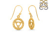 Throat Chakra Plain Silver Earring PS-RDE-540.