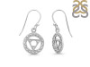 Throat Chakra Plain Silver Earring PS-RDE-540.