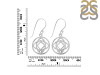Base Chakra Plain Silver Earring PS-RDE-542.