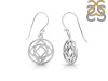 Base Chakra Plain Silver Earring PS-RDE-542.
