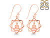 Human Body Chakra Plain Silver Earring PS-RDE-546.