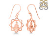 Human Body Chakra Plain Silver Earring PS-RDE-546.
