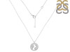 Plain Silver Globe Necklace PS-RDN-37.