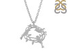 Plain Silver Bird Nest Necklace PS-RDN-40.