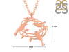 Plain Silver Bird Nest Necklace PS-RDN-40.