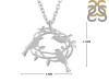 Plain Silver Bird Nest Necklace PS-RDN-40.