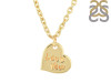 Plain Silver Love You Necklace PS-RDN-83.