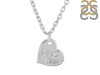 Plain Silver Love You Necklace PS-RDN-83.