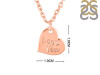 Plain Silver Love You Necklace PS-RDN-83.