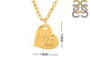 Plain Silver Love You Necklace PS-RDN-83.