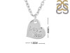Plain Silver Love You Necklace PS-RDN-83.