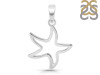 Plain Silver Star Fish Pendant PS-RDP-372.
