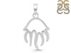 Plain Silver Jelly Fish Pendant PS-RDP-373.