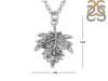 Plain Silver Maple Leaf Necklace PS-RDP-442.