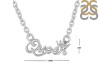 Plain Silver Queen Necklace PS-RDP-445.