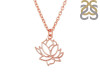 Plain Silver Lotus Necklace PS-RDP-446.