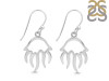 Plain Silver Jelly Fish Earring  PS-RDE-963.