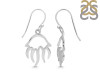Plain Silver Jelly Fish Earring  PS-RDE-963.