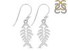 Plain Silver Fish Bone Earring  PS-RDE-964.
