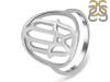 Hamsa Hand Plain Silver Ring PS-RDR-316.