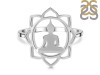 Human Body Chakra Plain Silver Ring PS-RDR-325.
