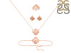 Plain Silver Jewelry Set PS-RDR-3278 / RDE-1662 / RDN-522 / RDB-242